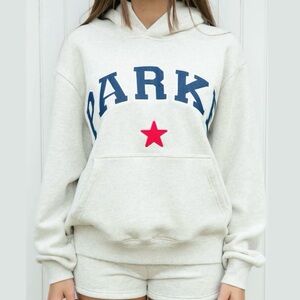 PARKE Varsity Star Hoodie – Heather Grey Oversized Fit • S/M